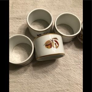 Royal Worecester Porcelain Napkin Rings